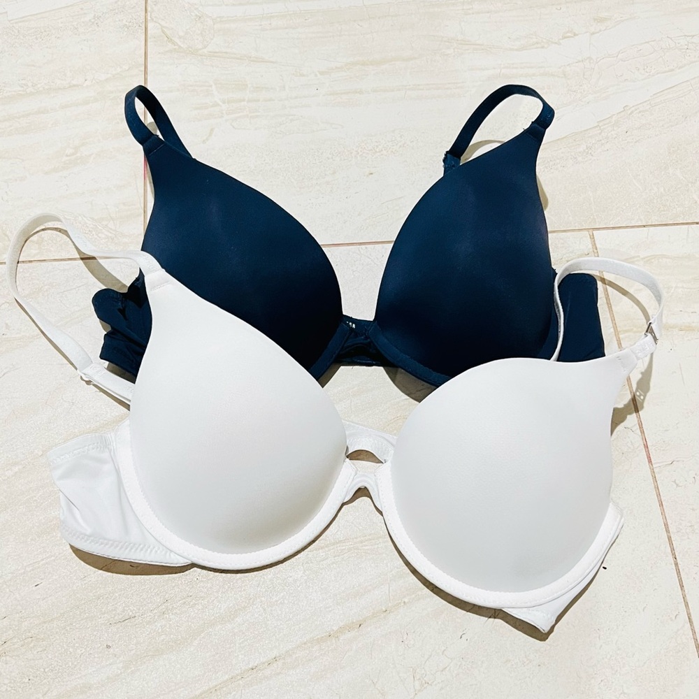 Tommy Hilfiger Women's Bra Set - Navy and White